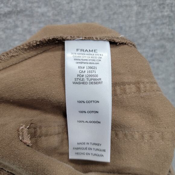 FRAME TWISTED UTILITY PANTS, SIZE 26, - Picture 5 of 11